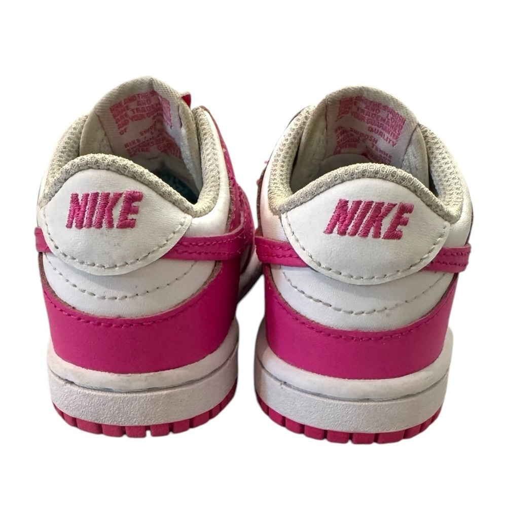 Nike Dunk Low Laser Fuchsia Pink Barbie Toddler Sneakers 6C - Picture 3 of 8